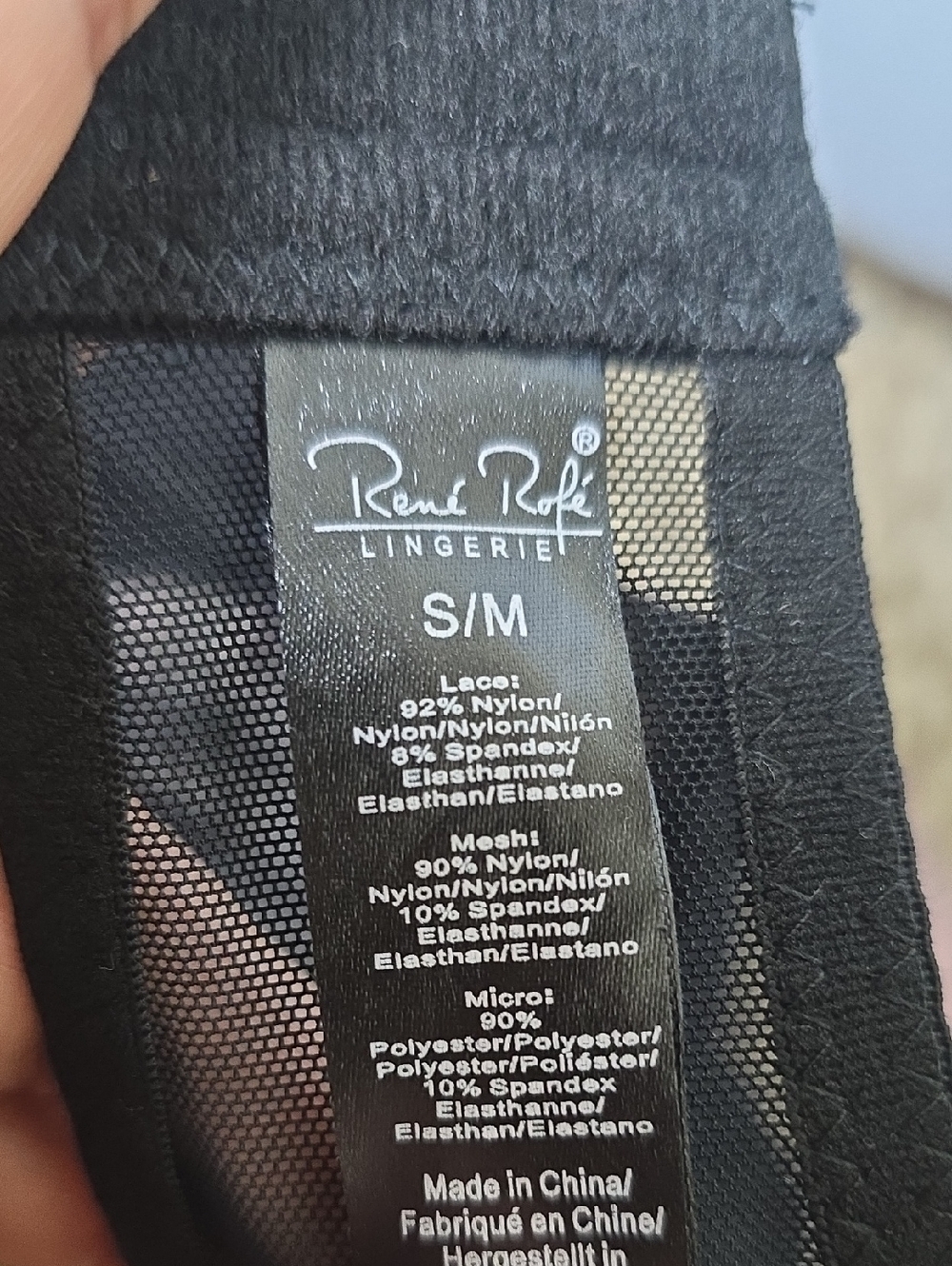 Rene Rofe Black Lace High-Neck Bra- Top - Picture 6 of 6